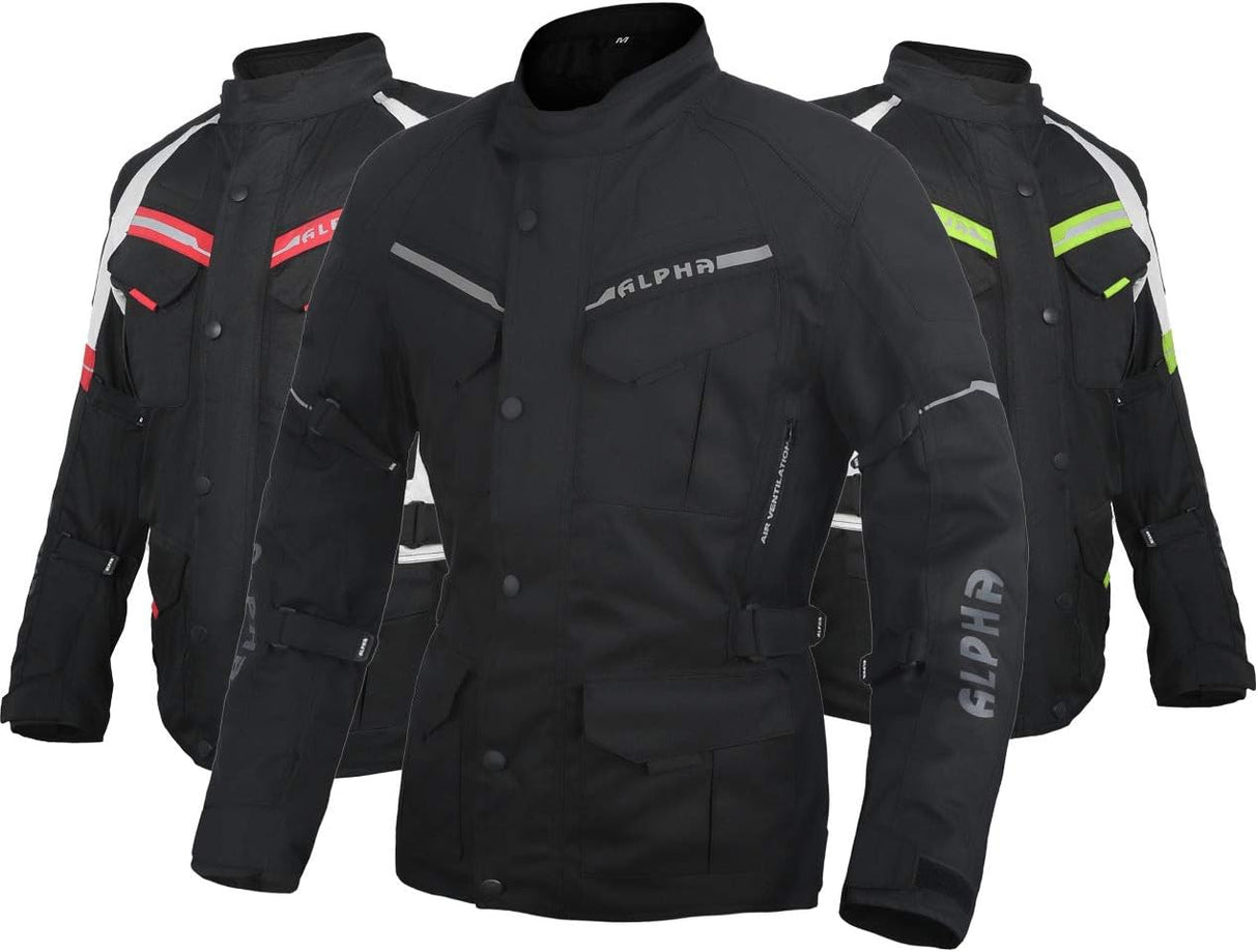 ACG TAHOE-J106 MOTORCYCLE ADV JACKET (BLACK, SMALL)