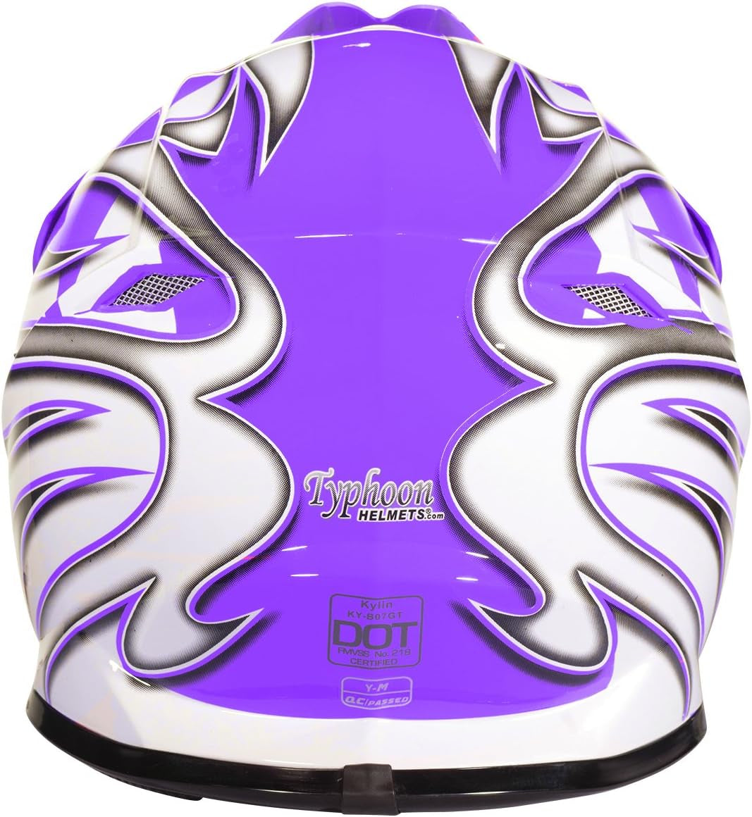 Typhoon Youth Kids Offroad Gear Combo Helmet Gloves Goggles DOT Motocross ATV Dirt Bike MX Motorcycle