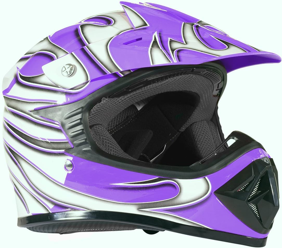 Typhoon Youth Kids Offroad Gear Combo Helmet Gloves Goggles DOT Motocross ATV Dirt Bike MX Motorcycle