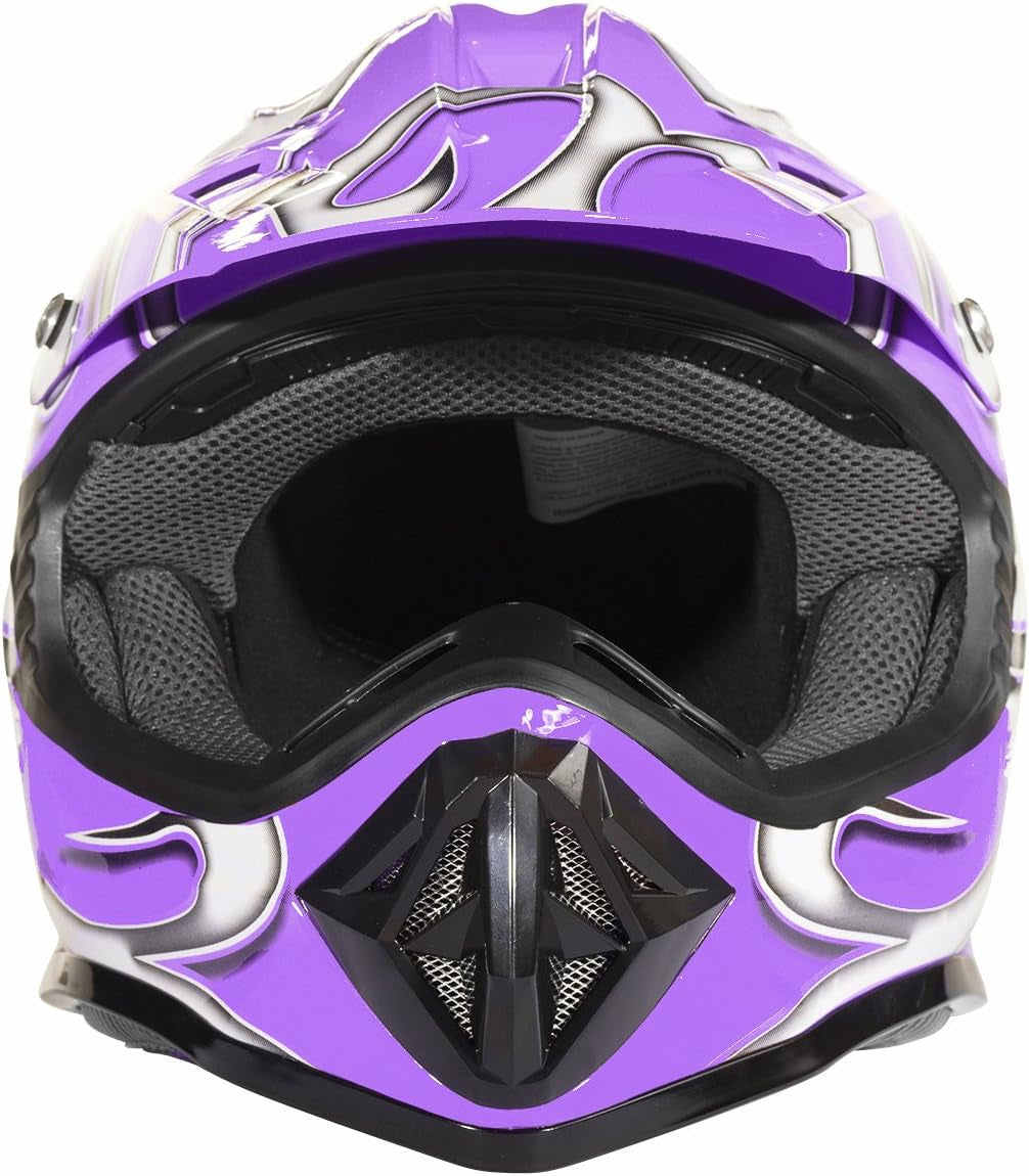 Typhoon Youth Kids Offroad Gear Combo Helmet Gloves Goggles DOT Motocross ATV Dirt Bike MX Motorcycle