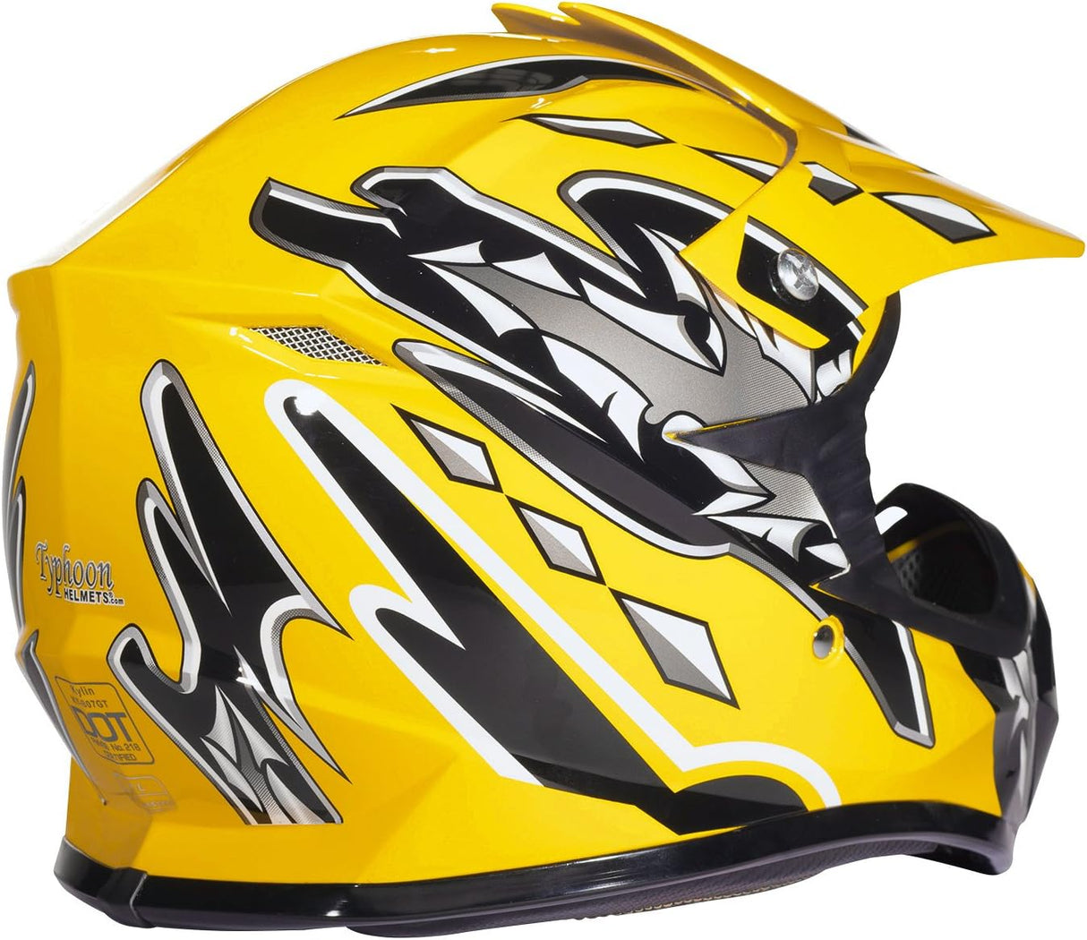 Typhoon Youth Kids Offroad Gear Combo Helmet Gloves Goggles DOT Motocross ATV Dirt Bike MX Motorcycle