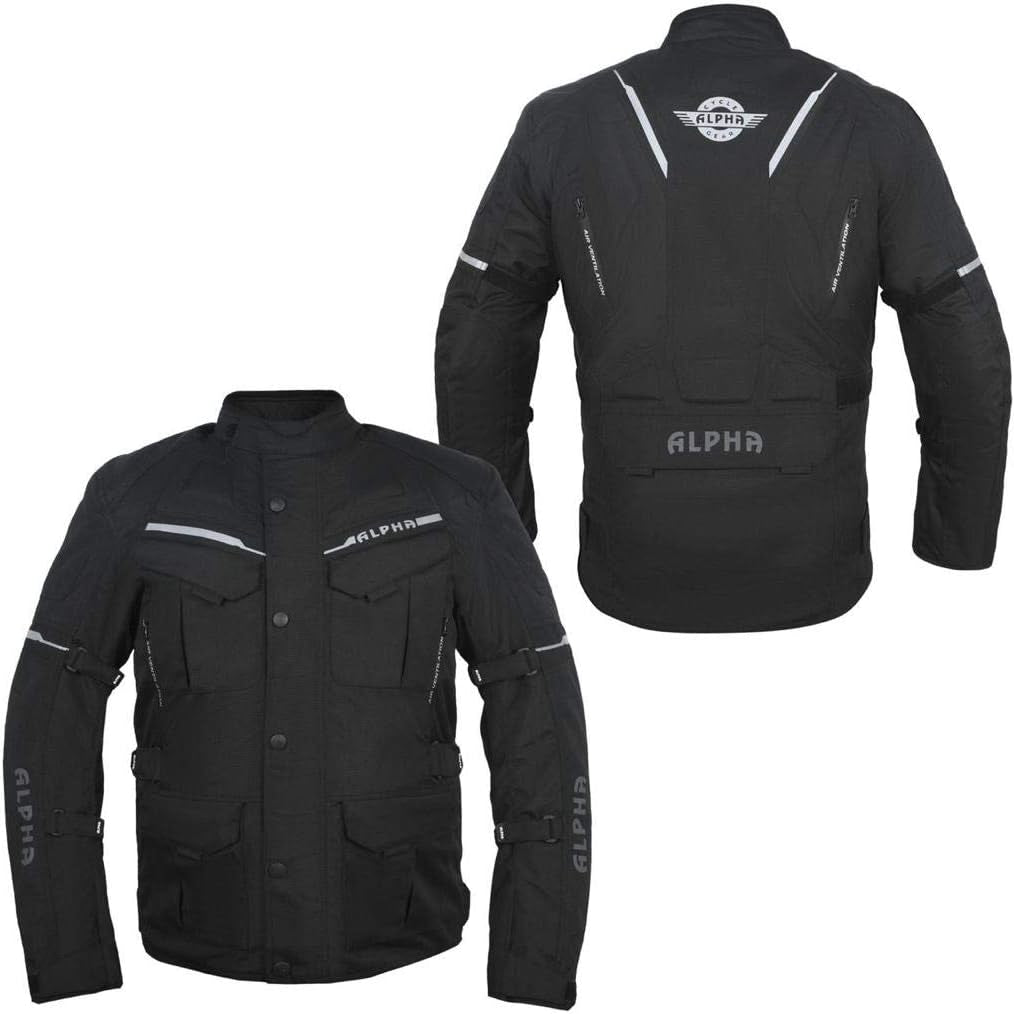 ACG TAHOE-J106 MOTORCYCLE ADV JACKET (BLACK, SMALL)