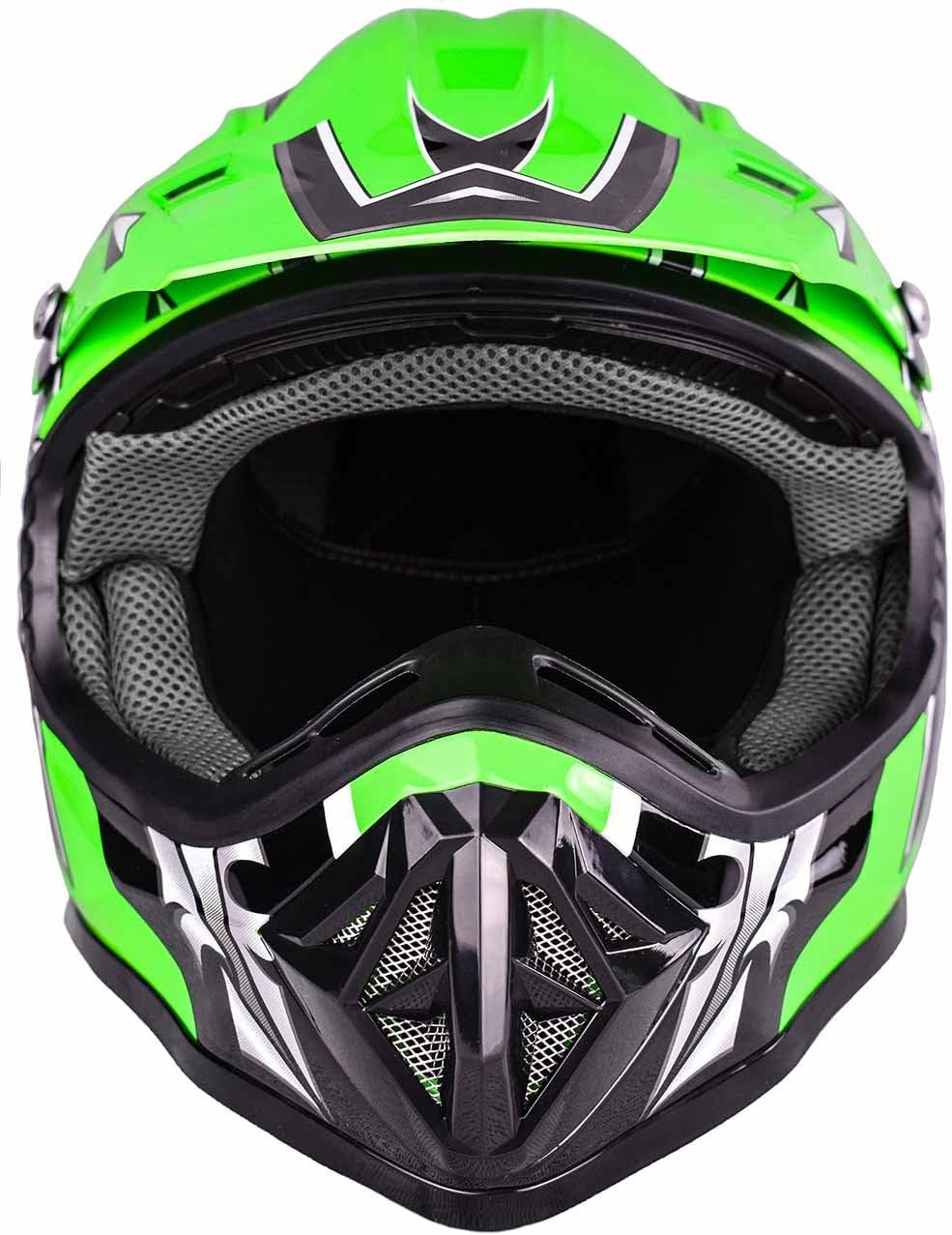 Typhoon Youth Kids Offroad Gear Combo Helmet Gloves Goggles DOT Motocross ATV Dirt Bike MX Motorcycle