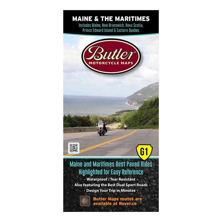 Butler Maps Maine & The Maritimes G1 Roads Map