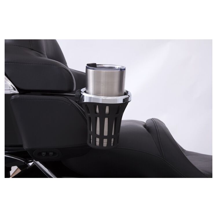 Ciro Standard Drink Holder With Tour-Pak Mount For Harley Touring 1996-2013