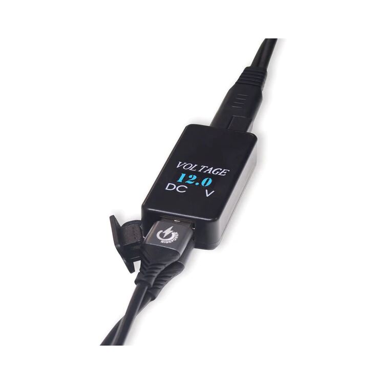 RidePower SAE-Dual USB Adapter with Digital Voltage Indicator