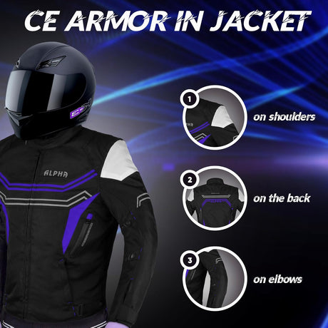 Motorcycle Jacket for Men Waterproof CE Armor Dualsports Enduro Motorbike Riding Biker Offroad Dirtbike Jacket