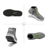 Motorcycle Shoes for Men, Breathable Anti-Slip Protective Gear, Powersport Casual Motorcycle Riding Boots (Grey 11)