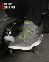 Motorcycle Shoes for Men, Breathable Anti-Slip Protective Gear, Powersport Casual Motorcycle Riding Boots (Grey 11)