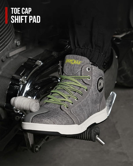 Motorcycle Shoes for Men, Breathable Anti-Slip Protective Gear, Powersport Casual Motorcycle Riding Boots (Grey 11)