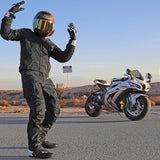 Spyder Motorcycle Jacket for Men with Weather Resistant Cordura Textile Fabric for Enduro Motocross Jacket