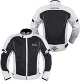 HI VIS MESH MOTORCYCLE JACKET for MENS RIDING BIKERS RACING DUAL SPORTS BIKE ARMORED PROTECTIVE... (GRAY, MEDIUM)