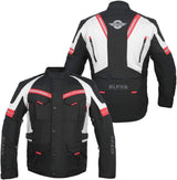 ACG TAHOE-J106 MOTORCYCLE ADV JACKET (BLACK/RED, 4X-LARGE)