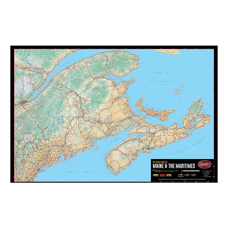 Butler Maps Maine & The Maritimes G1 Roads Map