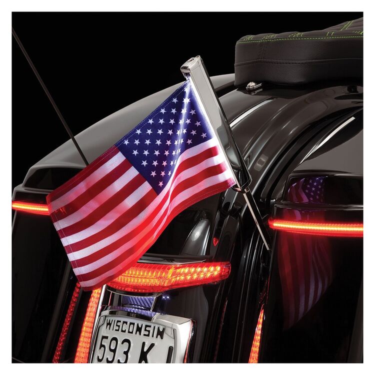 Ciro Antenna Style Flag Mount For Harley Touring 2014-2025