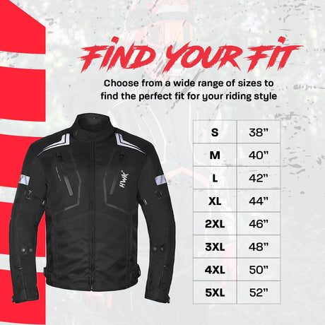 Scorpion Motorcycle Jacket for Men & Women, Motor Bike Jacket and Motorcycle Gear with Body Armor Foam Padding & Breathable Cordura Fabric, Reflective Jacket for Night Visibility - Black, 3X-Large