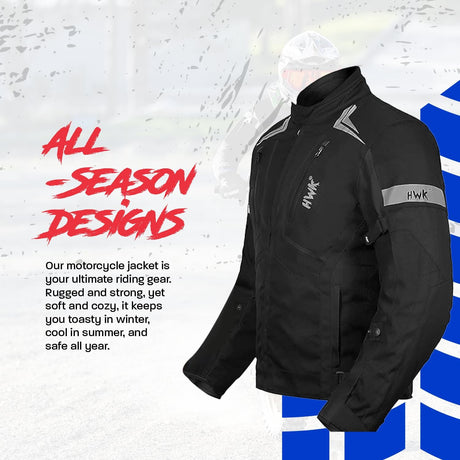 Scorpion Motorcycle Jacket for Men & Women, Motor Bike Jacket and Motorcycle Gear with Body Armor Foam Padding & Breathable Cordura Fabric, Reflective Jacket for Night Visibility - Black, 3X-Large