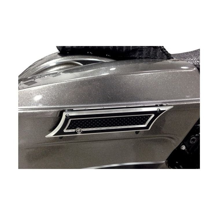 Eddie Trotta Cross Cut Saddlebag Latch Covers For Harley Touring 1993-2013