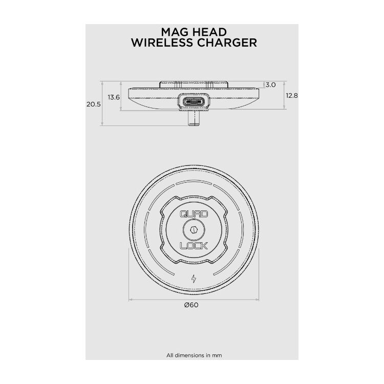 Quad Lock MAG V2 Wireless Charging Head