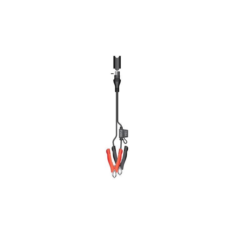 TecMate SAE To Alligator Clips With 15 Amp Fuse